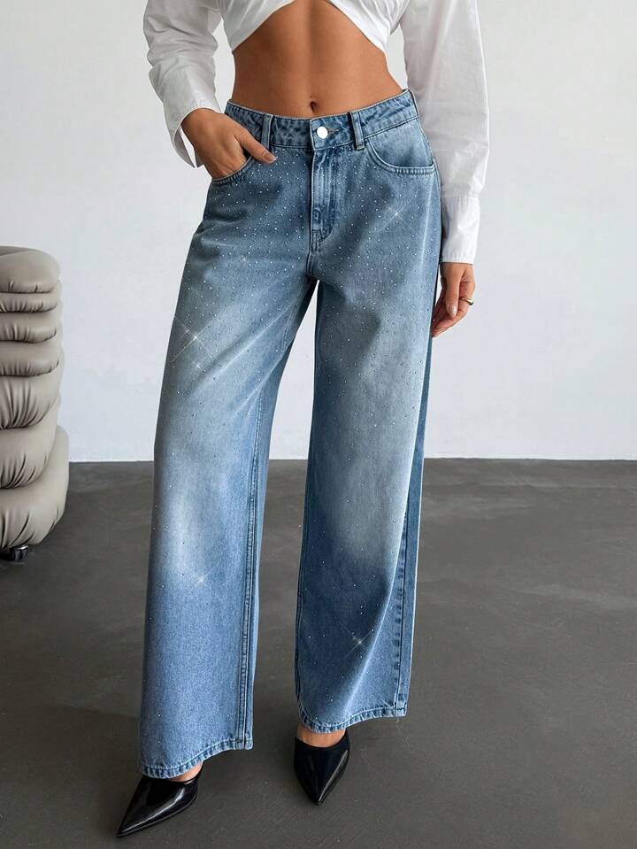 Light Blue Part Wear Jeans For Women