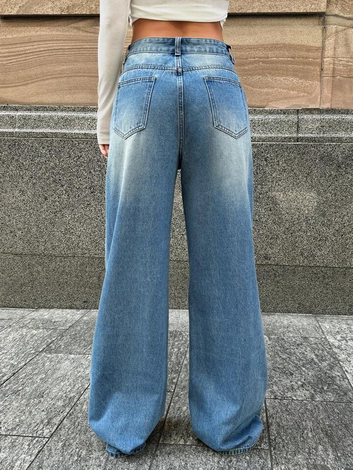 Pearl Studded Light Blue Denim