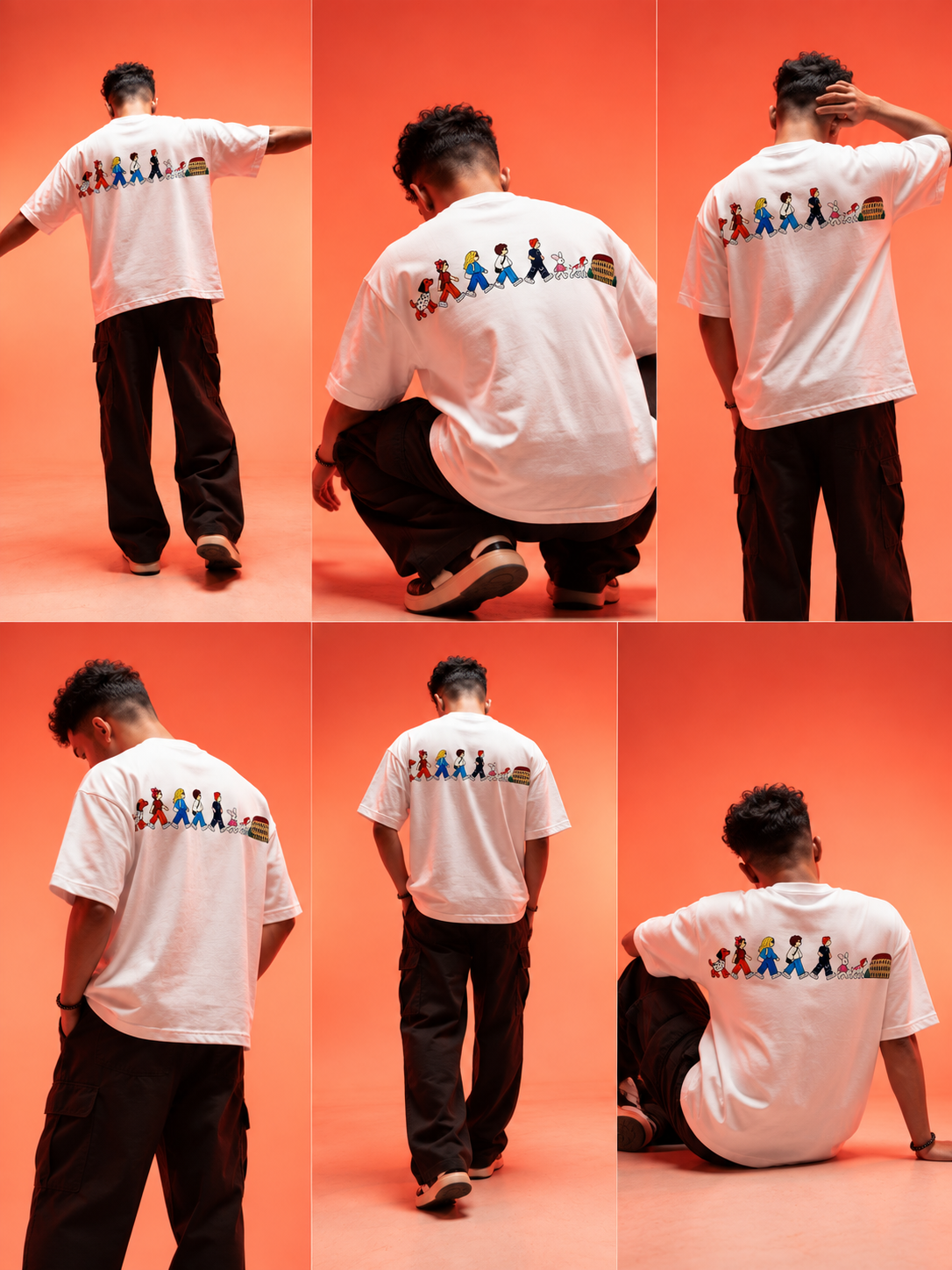 Travel Story Graphic Oversized T-Shirt - White