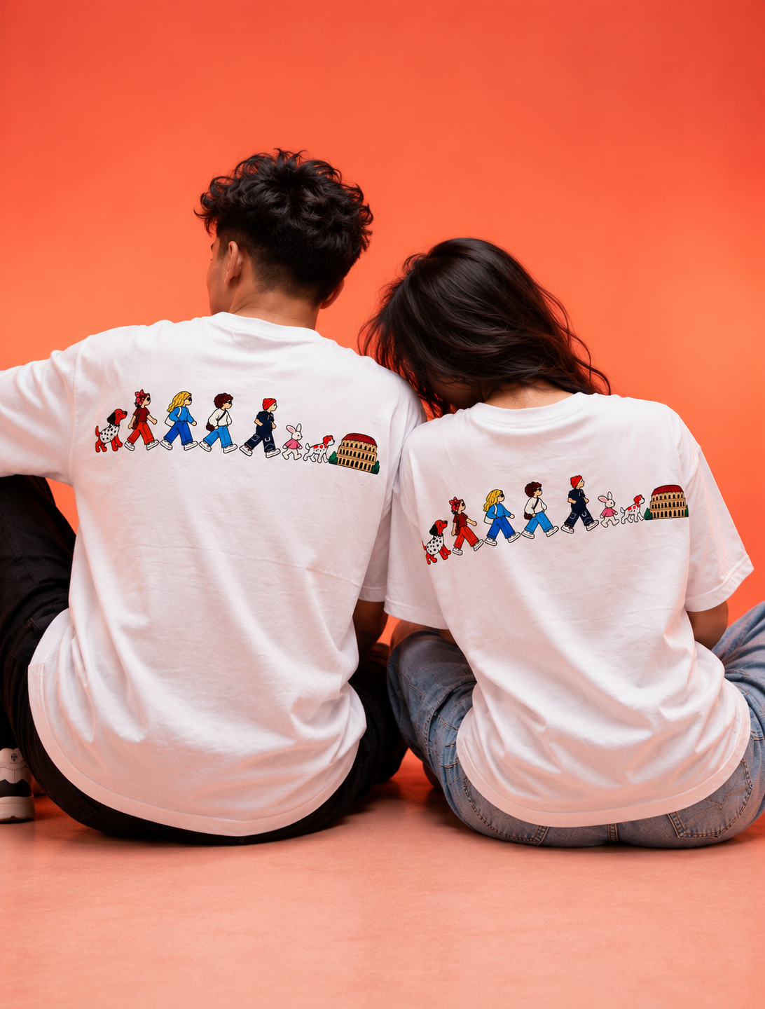 Travel Story Graphic Oversized T-Shirt - White