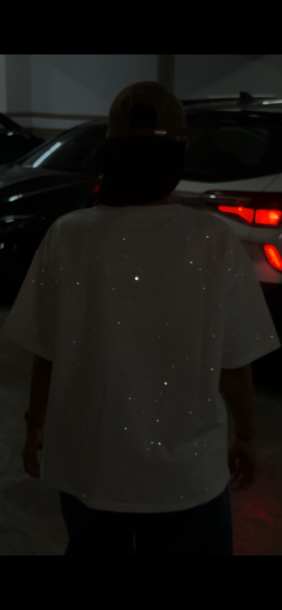 Stellar Spark – Premium Rhinestone Oversized White Unisex T-Shirt